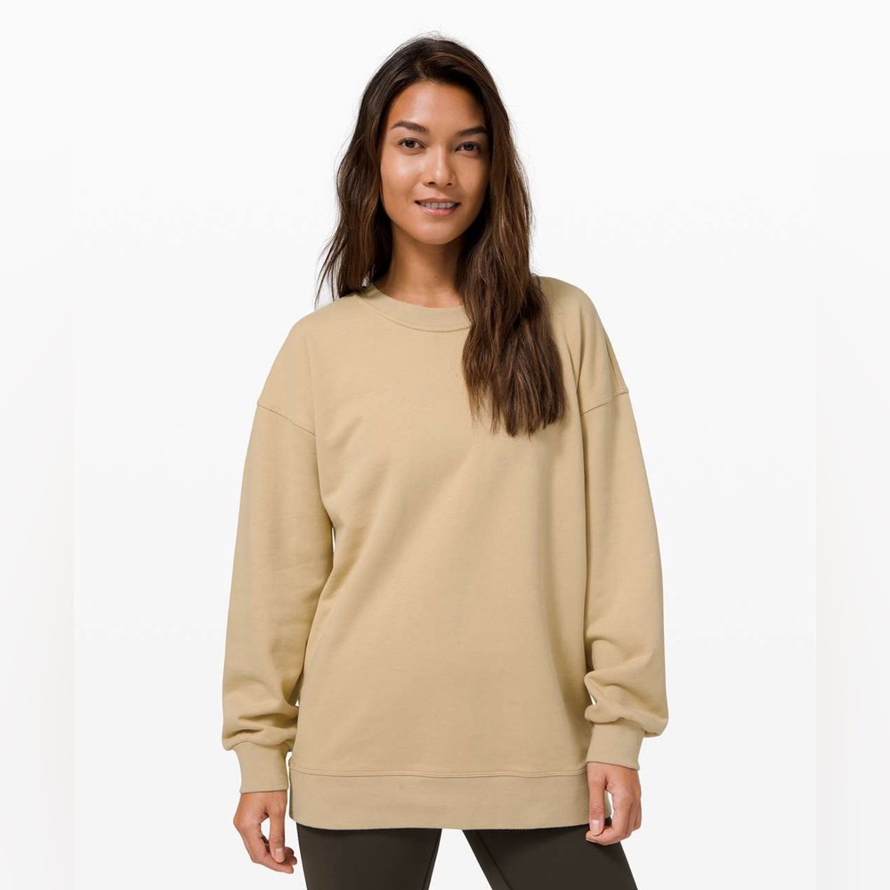 Lululemon Perfectly Oversized Crew Sweatshirt Trench Tan Size 10